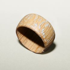 Кольцо "Лёд" и "Пламень" из древесины дуба, подкрашенное